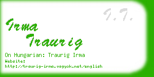 irma traurig business card
